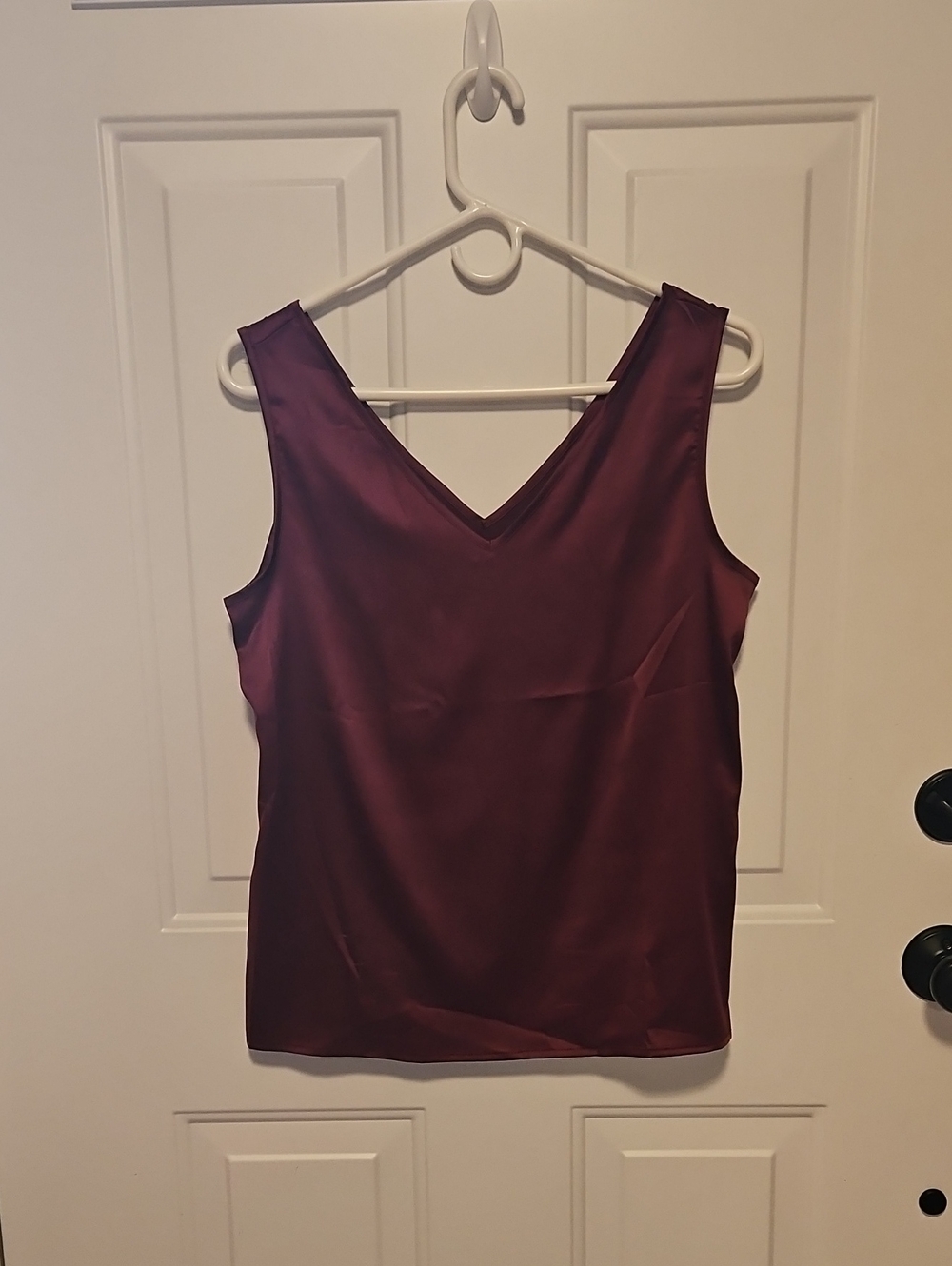 Shein Burgundy Sleeveless Blouse